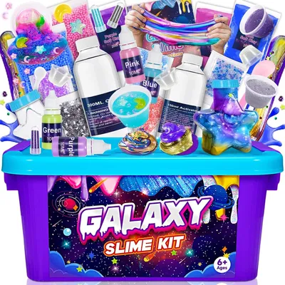Zdjęcie produktu dla Zestaw do samodzielnego przygotowania slime'u dla dzieci - idealny prezent dla dziewczynek i chłopców