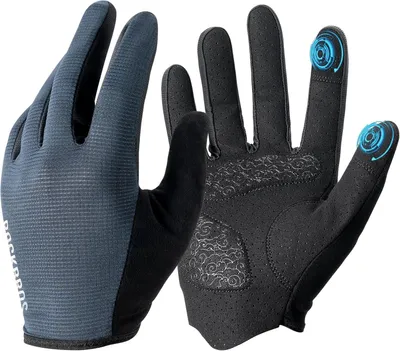 Imagen del producto de Guantes para bicicleta ROCKBROS Road to Sky, ideales para primavera y verano, con pantalla táctil, transpirables, resistentes a impactos, para correr, fitness y senderismo. Color azul, talla M