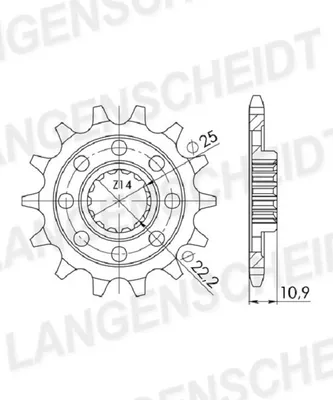 Produktbild von Ritzel Supersprox 520 - 14Z CST-965:14|feinverzahnt 21,0/25,0