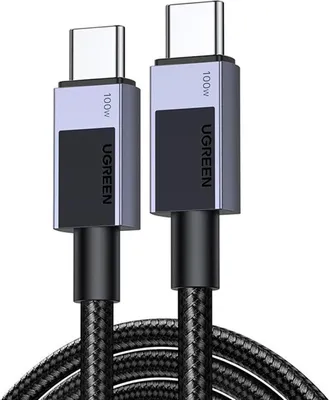Image de Câble USB-C vers USB-C Ugreen L512, 100W, 5A, 2m (noir)