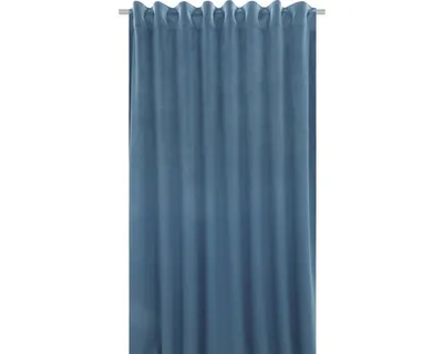 Obrázek produktu pro Závěs SoleVito Velvet s řasicí páskou, modrý 140 x 280 cm