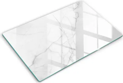 Produktbild von Glasschneideplatte - Herdabdeckplatte - 80x52 cm -Schneidebrett - Spritzschutz -Hintergrund Marmorstein