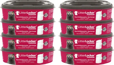 Productafbeelding van Navulcassettes voor kattenbakafvalemmer - 8 stuks - zwart - meerlaagse zak en geurbeperkend