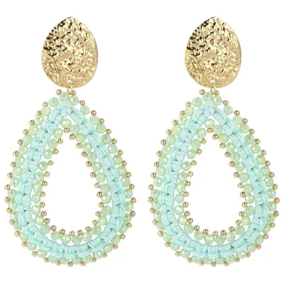 Produktbild von Damen Boho Ohrringe Hängend, Elegant Damen Schmuck, Grün