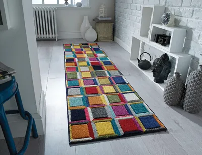 Stilvoller Teppich mit geometrischem Muster und Jute-Rücken_Multi_Läufer_#sku_BARK503119368553-BARK503119369330#