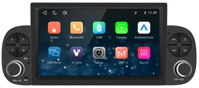 Obrázok produktu pre 7-palcové autorádio pre Fiat Panda (modelové roky 2013-2020), s operačným systémom Linux, podporou CarPlay a Android Auto, s Bluetooth, Wi-Fi, RDS, a možnosťou pripojenia kamery. Vi Link