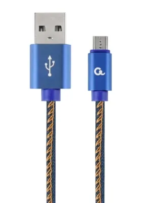 Immagine prodotto di gembird Micro-USB-Kabel mit Metallsteckern, 1 m, blau