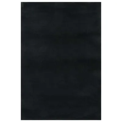 Produktbild von The Living Store Teppich Waschbar Flauschig Kurzflor 160x230 Rutschfest Schwarz
