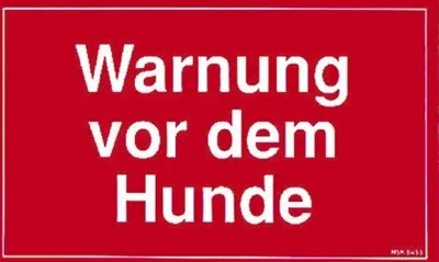 Produktbild von PST-SCHILD mit Aufdruck - Warnung vor dem Hund - Gr. ca. 25cm x 15cm (308453 rot) Kunststoffschild Hinweisschild