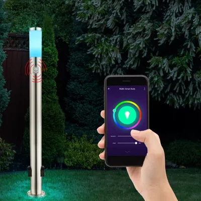 Produktbild von RGB LED Stehleuchte, Bewegungsmelder, App Steuerung, H 110 cm