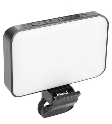 Produktbild von Phone Fill Light 3 Farbtemperatur hohe Helligkeit 10 Stufen Helligkeit 360° drehbares tragbares Selfie-Licht für Videokonferenz Live-Streaming