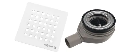Zdjęcie produktu dla Polysan Flexia - syfon wannowy Geberit, średnica 90 mm, DN40, korek biały 17741