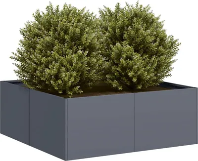 Immagine prodotto di vidaXL Fioriera antracite 80x80x30 cm in acciaio