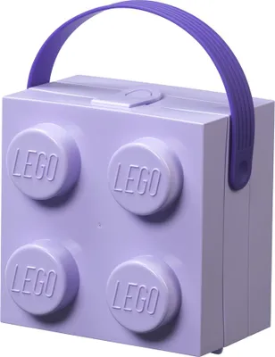 Produktbild von LEGO Brotdose mit Tragegriff lavendel