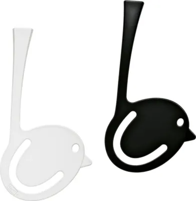 Image de Koziol [pi:p], Lot de 2, marque-pages, signet, Bookmark, 4 mm, Noir / Blanc, 5533496
