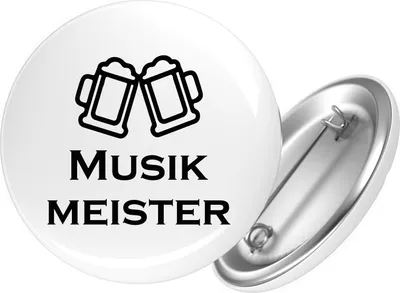 Produktbild von Huuraa Button Musikmeister Spielmanszug 59mm rund mit Sicherheitsnadel Ansteckbutton Geschenkidee