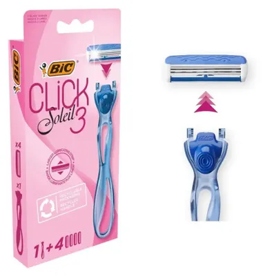 Zdjęcie produktu dla System BIC CLICK SOLEIL3, 4 ostrza BIC