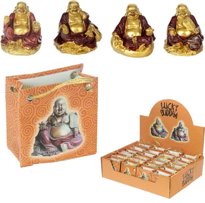 Produktbild von Mini Glücks-Buddha in Tasche, Mini Glitter Lucky Buddha in a Bag, Bouddha