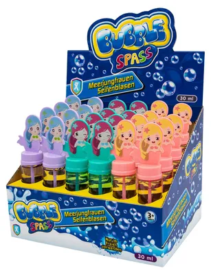 Produktbild von BUBBLE SPASS - Meerjungfrauen Seifenblasen, 24er Display