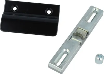 Produktbild von Balkontür-Set Aluminium Balkontürgriff Balkontürschnäpper mit Hülse Alu Ziehgriff Schwarz - RAL9005