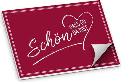 Produktbild von ITENGA Tischset A3 Schön dass du da bist V2 bordeaux rot