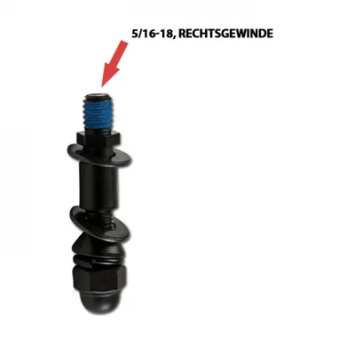 Produktbild von Spiegeladapter HD 5/16-18 M8-R schwarz