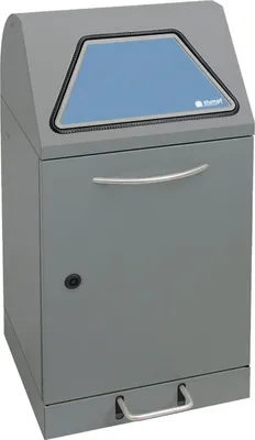 Image de Stumpf Tri des déchets Modul-Vario 45 gris alu-structure Seau intérieur 45l + pédale - 625-045-1-2-100