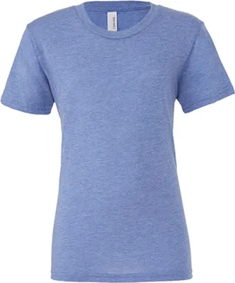 Produktbild von Canvas 3413 | Triblend Crew Neck T-Shirt / Meliert - Farbe: Blue Triblend (Heather) - Größe: XS