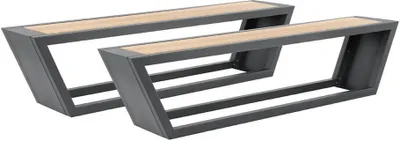 Produktbild von HOME DELUXE Sitzgarnitur aus Stahl KOBON Anthrazit -  Germany - 2 x Bank | bequeme Sitzgarnitur, moderne Sitzgarnitur, elegante Sitzgarnitur, Sitzgarnitur für Wohnzimmer, Sitzgarnitur mit Stauraum, hochwertige Sitzgarnitur, L-förmige Sitzgarnitur, Sofagarnitur, gemütliche Sitzgarnitur, Sitzgarnitur aus Leder, Sitzgarnitur im Landhausstil, stilvolle Sitzgarnitur, modulare Sitzgarnitur, Designer-Sitzgarnitur, komfortable Sitzgarnitur, langlebige Sitzgarnitur, flexible Sitzgarnitur, Sitzgarnitur für große Fami