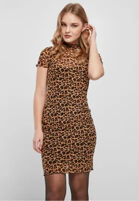 Obrázek produktu pro Dámské šaty Urban Classics Ladies Mesh Double Layer Dress leo - 3XL
