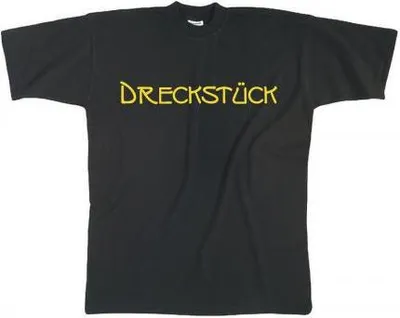 Produktbild von T-Shirt mit Print - Dreckstück - 09381 schwarz - Gr. S-XXL Größe - S