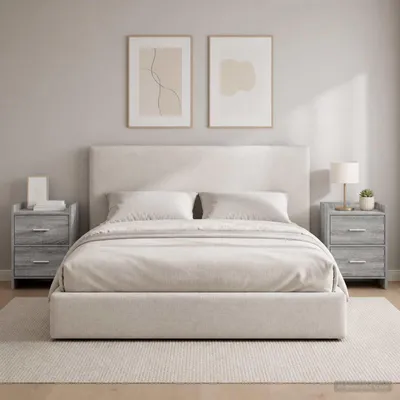 Productafbeelding van Maison Exclusive - Nachtkastjes, 2 stuks, grijs Sonoma, 40 x 30 x 60 cm, houtvezel