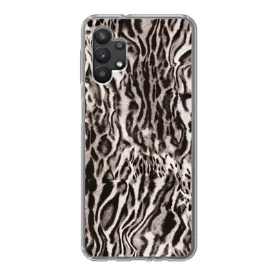 Produktbild von MuchoWow® Handyhülle Schutzhülle Hülle für Samsung Galaxy A32 5G Pantherdruck - Formen - Schwarz - Braun Silikon Softcase Handy Hülle - Softcase
