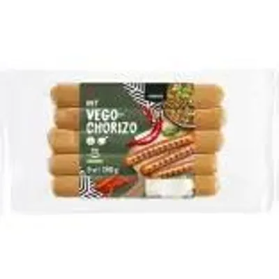 Produktbild von Würzige vegane pflanzliche Chorizo Wurst glutenfrei sojafrei 250g