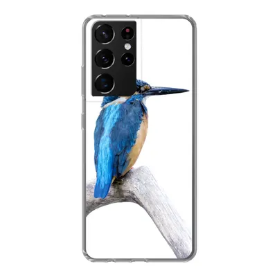 Produktbild von MuchoWow® Handyhülle Schutzhülle Hülle für Samsung Galaxy S21 Ultra Eisvogel - Zweig - Schnabel Silikon Softcase Handy Hülle - Mobiltelefon