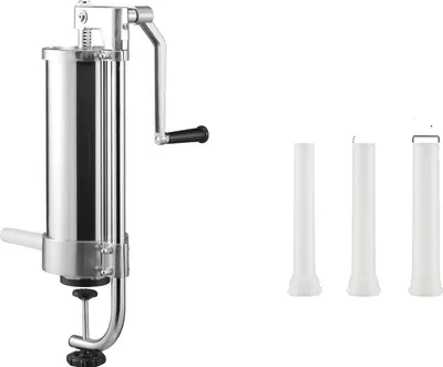 Image de Remplisseuse de saucisses, acier inoxydable, 3 tubes de remplissage, 3L