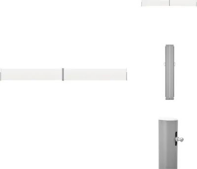 Produktbild von vidaXL Ausziehbare Seitenmarkise 140x1200 cm Creme -  Sonnenschirme & Sonnenschutze