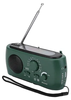 Solar-Radio mit LED-Taschenlampe und Kurbel, Notfall-Ladegerät