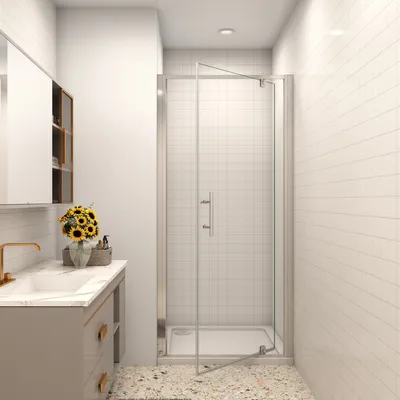 Produktbild von Nischentür 90x185cm Drehtür Schwingtür Duschkabine Duschabtrennung Dusche