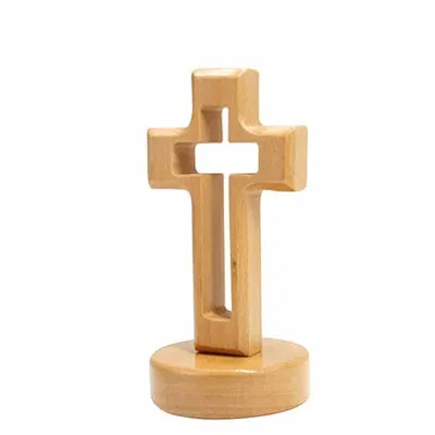 Immagine prodotto di Croce di legno 06 su base 12 cm