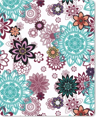 Produktbild von MuchoWow® Mauspad Mousepad Mandala - Blumen - Muster 30x40 cm - Mousepads - Maus Mat - Pad - Mausunterlage - Mausmatten