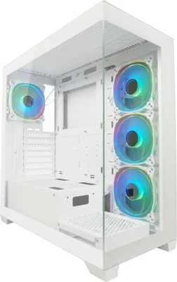 Produktbild von LC-Power LC-715W-ON, Midi Tower, PC, Weiß, ATX, micro ATX, Mini-ITX, Metall, Kunststoff, Gehärtetes Glas, Gaming