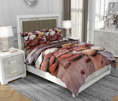 Obrázek produktu pro Povlečení 160x200 cm + 2x70x80 cm, 3dílná sada, 100% bavlna, satyna, zip, vícebarevná - SOVIO | So.0245