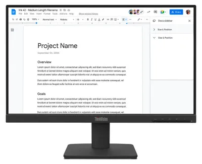 Obrázek produktu pro Lenovo ThinkVision S22-4e, 54,6 cm (21.5"), 1920 x 1080 px, Full HD, LED, 6 ms, Černá
