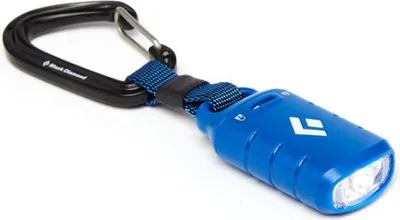 Ion Keychain Light Taschenlampe von Black Diamond; blau mit Karabinerhaken.