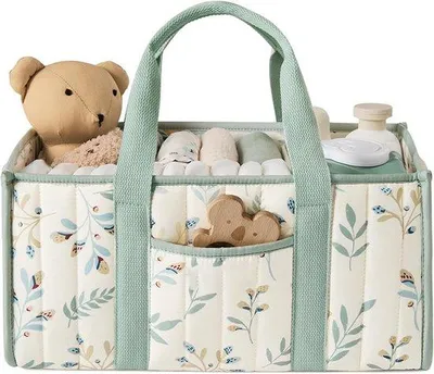 Obrázok produktu pre Krabica na plienky pre mamičky – 38,1 × 25,4 × 17,8 cm – červené lístky