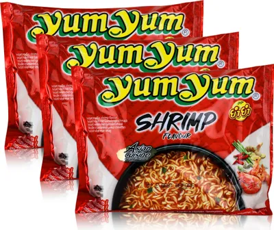 Produktbild von Yum Yum Instant Nudeln Garnelen 60g - SHRIMP - Fertiggericht (3er Pack)
