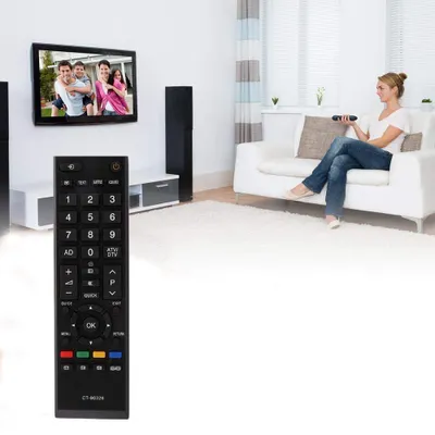 Productafbeelding van Vervangingsafstandsbediening CT-90326 voor Toshiba televisies, compatibel met de afstandsbediening voor To