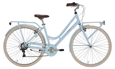 Immagine prodotto di Bicicletta City da Donna 28" Design Vintage Cambio 6V Shimano Freni V-Brake Bonneville Azzurro Pastello