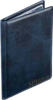 Produktbild von MC.Sammler Münzalbum Taschenalbum für 108 Diverse Münzen von Großen bis Kleinen Münzen Album mit 8 Münzhüllen (blau)